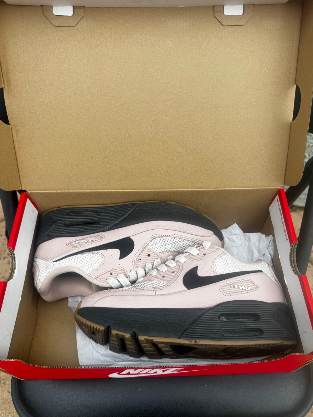 Nike Women’s Air Max 90 LV8 Pink Oxford Black Sneakers